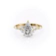 The Chelsea Set With A 4 Carat Pear Moissanite Cheap