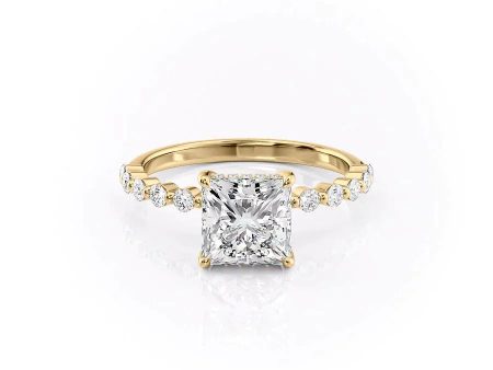 The Khloe Set With A 4 Carat Princess Moissanite Online