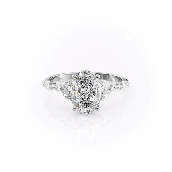 The Chelsea Set With A 4.5 Carat Oval Moissanite Online