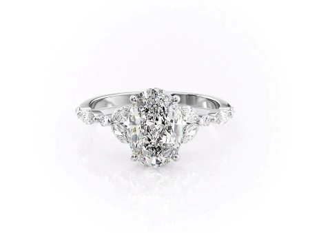 The Chelsea Set With A 2 Carat Oval Moissanite For Discount